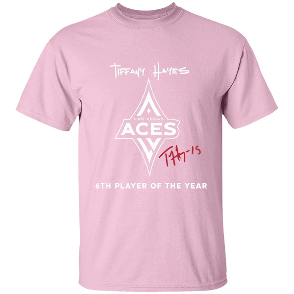 Las Vegas Aces Tiffany Hayes 2024 6th Player Of The Year Signature 2 Sides Shirt - Image 3