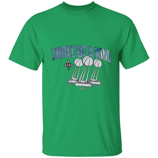 Las Vegas Aces Wnba Three Of A Kind 2022 2023 2025 Champions Trophy Shirt - Image 2