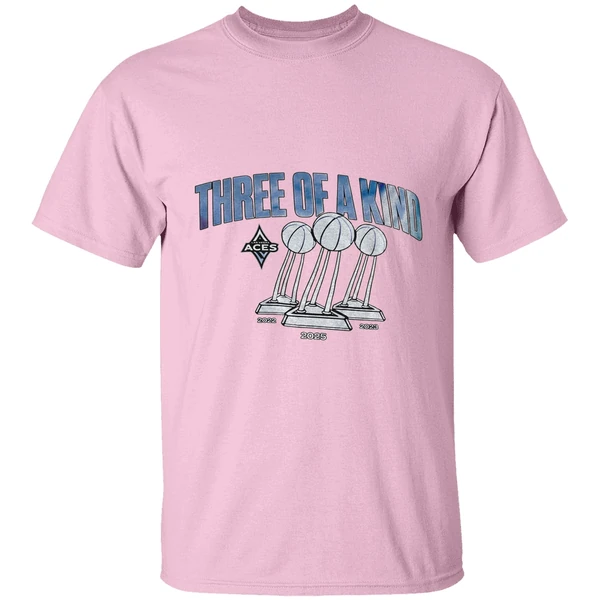 Las Vegas Aces Wnba Three Of A Kind 2022 2023 2025 Champions Trophy Shirt - Image 3