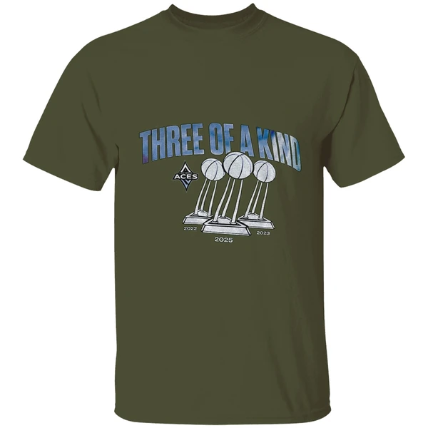 Las Vegas Aces Wnba Three Of A Kind 2022 2023 2025 Champions Trophy Shirt - Image 4