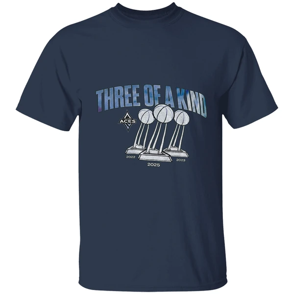 Las Vegas Aces Wnba Three Of A Kind 2022 2023 2025 Champions Trophy Shirt - Image 5