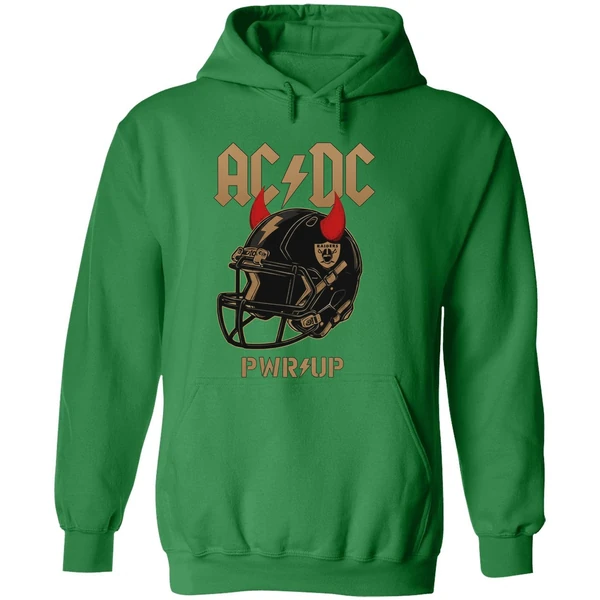 Las Vegas Raiders Acdc Rock And Roll Hoodie - Image 2