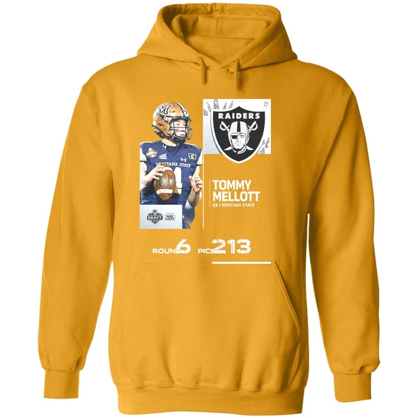 Las Vegas Raiders Pick Tommy Mellott With No 213 2025 Nfl Draft Hoodie