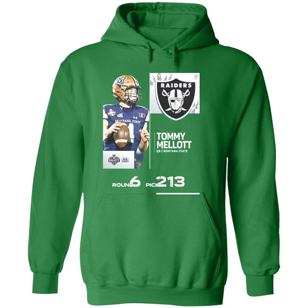 Las Vegas Raiders Pick Tommy Mellott With No 213 2025 Nfl Draft Hoodie - Image 2