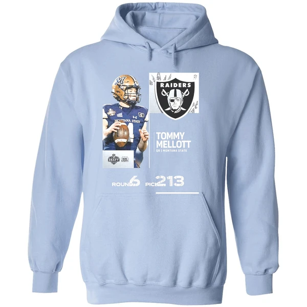 Las Vegas Raiders Pick Tommy Mellott With No 213 2025 Nfl Draft Hoodie - Image 4