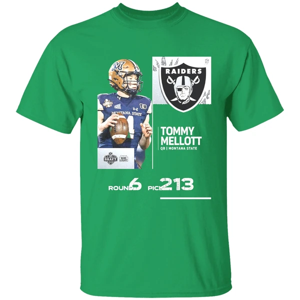 Las Vegas Raiders Pick Tommy Mellott With No 213 2025 Nfl Draft Shirt - Image 2