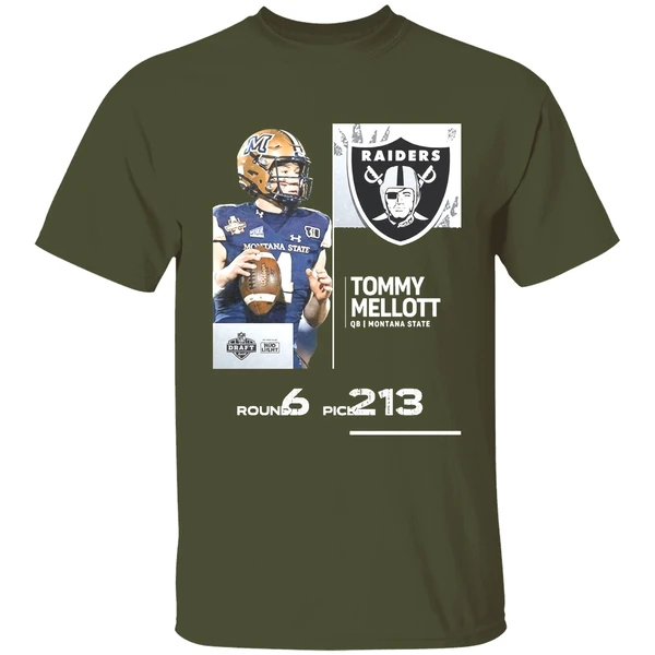 Las Vegas Raiders Pick Tommy Mellott With No 213 2025 Nfl Draft Shirt - Image 4