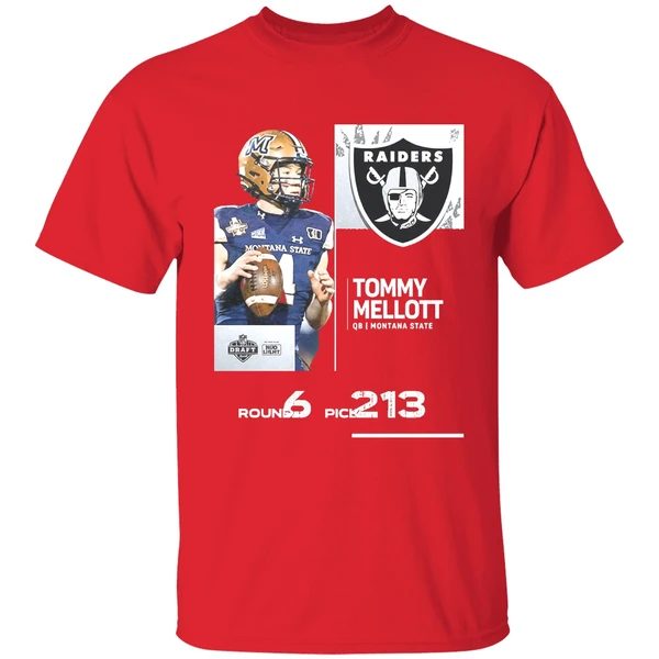 Las Vegas Raiders Pick Tommy Mellott With No 213 2025 Nfl Draft Shirt - Image 7