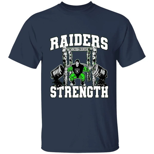 las vegas raiders strength shirt navy
