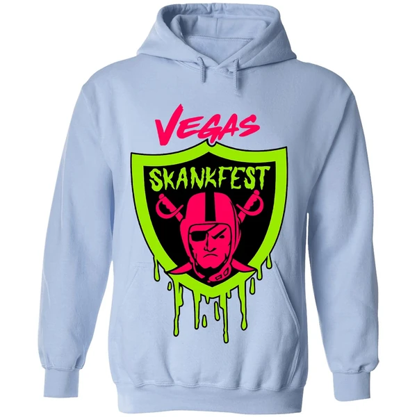 Las Vegas Raiders Vegas Skankfest Dripping Parody Logo Hoodie - Image 4