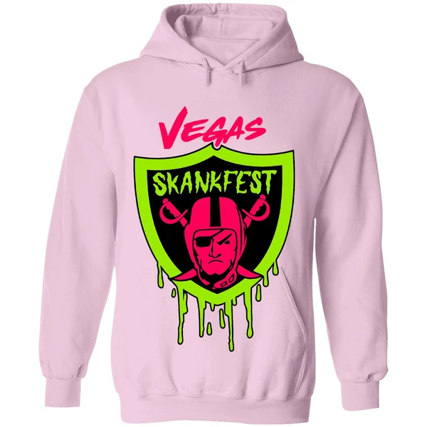 Las Vegas Raiders Vegas Skankfest Dripping Parody Logo Hoodie - Image 5