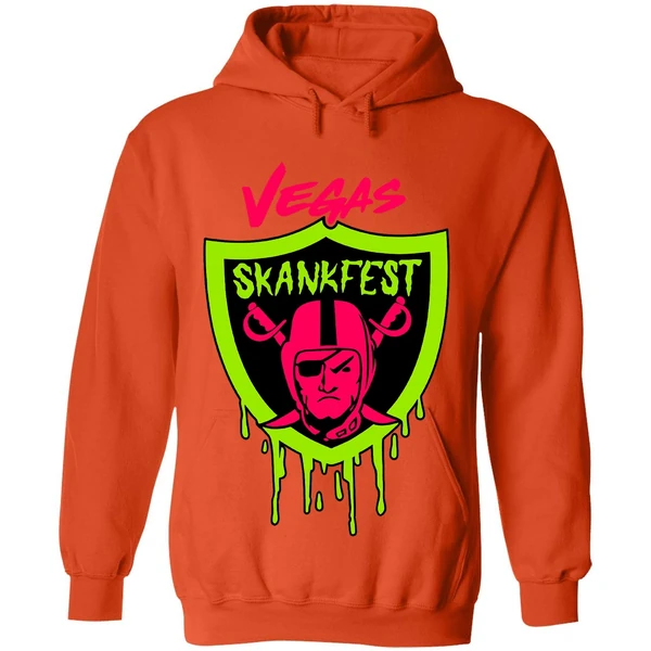Las Vegas Raiders Vegas Skankfest Dripping Parody Logo Hoodie - Image 6