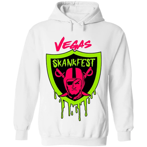 Las Vegas Raiders Vegas Skankfest Dripping Parody Logo Hoodie - Image 8