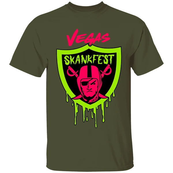 Las Vegas Raiders Vegas Skankfest Dripping Parody Logo Shirt - Image 3