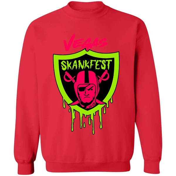 Las Vegas Raiders Vegas Skankfest Dripping Parody Logo Sweatshirt