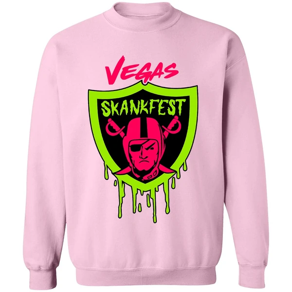 Las Vegas Raiders Vegas Skankfest Dripping Parody Logo Sweatshirt - Image 5