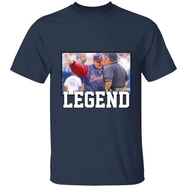 legend bobby cox umpire atlanta braves shirt navy