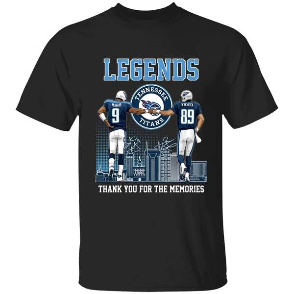Legends Steve Mcnair And Frank Wycheck Tennessee Titans Shirt