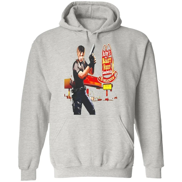 Leon S Kennedy Arbys Roast Beef Sandwich Is Delicious Hoodie - Image 9