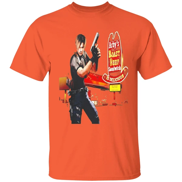 leon-s-kennedy-arbys-roast-beef-sandwich-is-delicious-shirt-orange