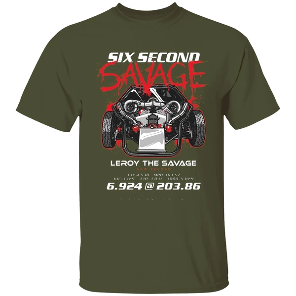 leroy 6 second savege new record shirt militarygreen