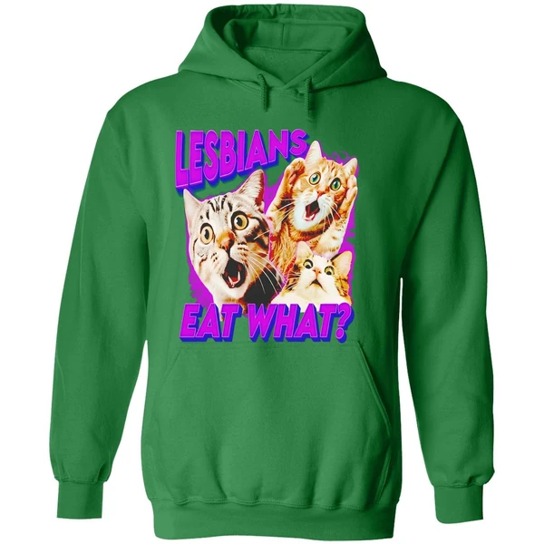 Lesbians Eat What Cat Lovers Hoodie - Image 2
