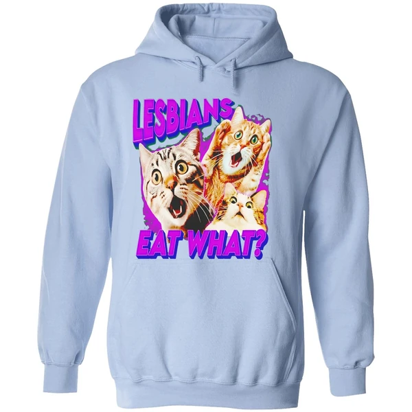 Lesbians Eat What Cat Lovers Hoodie - Image 4