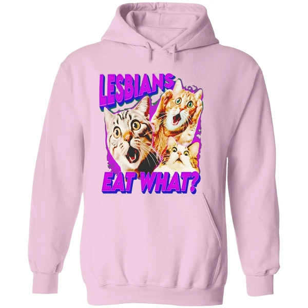 Lesbians Eat What Cat Lovers Hoodie - Image 5