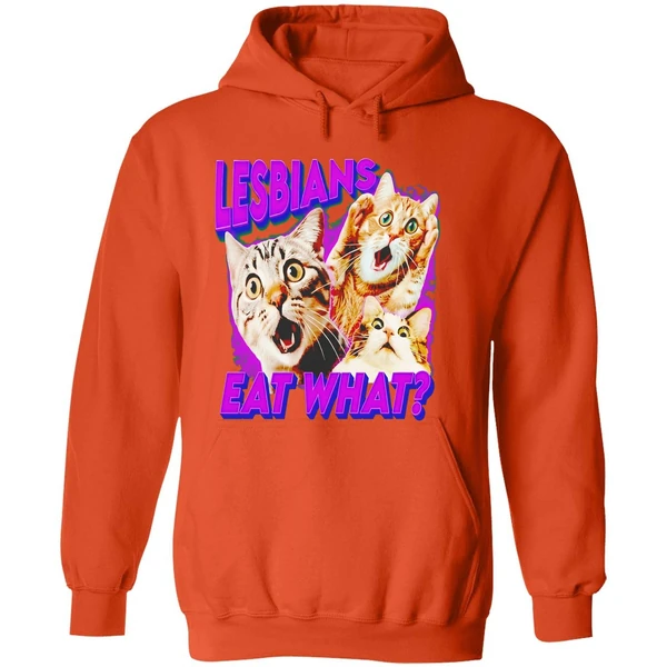 Lesbians Eat What Cat Lovers Hoodie - Image 6