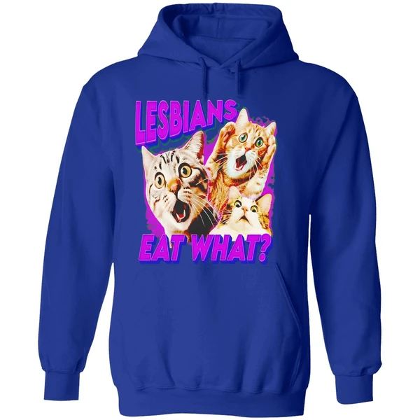 Lesbians Eat What Cat Lovers Hoodie - Image 7