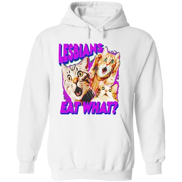 Lesbians Eat What Cat Lovers Hoodie - Image 8
