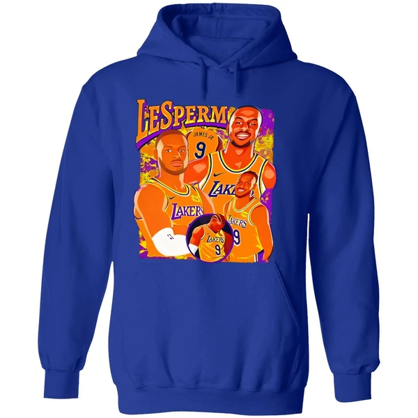 Lesperm James Bronny James Los Angeles Lakers Hoodie - Image 7