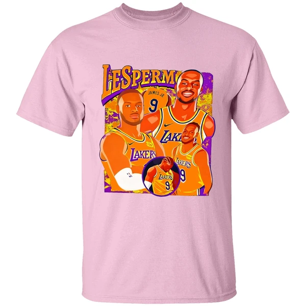 lesperm james bronny james los angeles lakers shirt lightpink