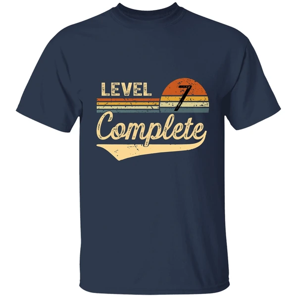 Level 7 Complete 7 Years Wedding Anniversary Gift Him Her Shirt - Image 4