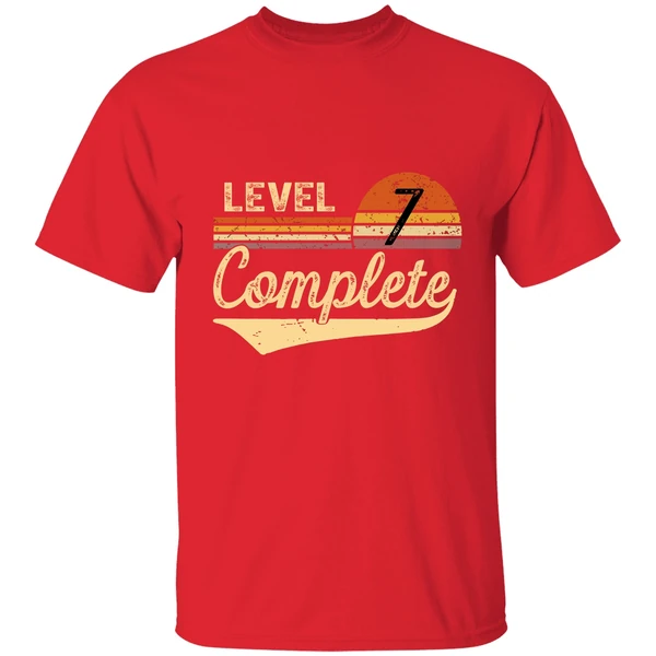 Level 7 Complete 7 Years Wedding Anniversary Gift Him Her Shirt - Image 6