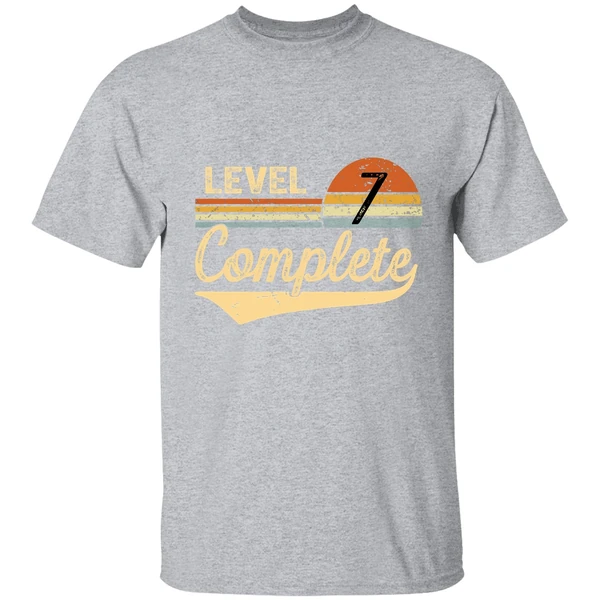 Level 7 Complete 7 Years Wedding Anniversary Gift Him Her Shirt - Image 8
