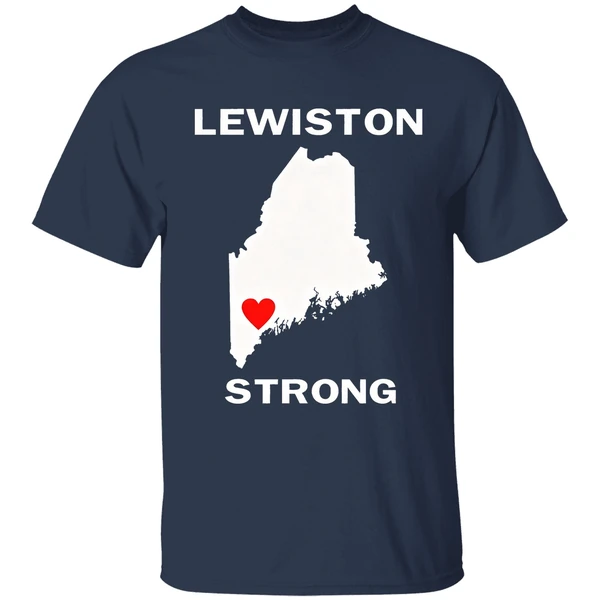 lewiston strong support victims and families in lewiston maine shirt navy