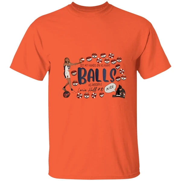 lexie hull get my hands on as many balls shirt orange