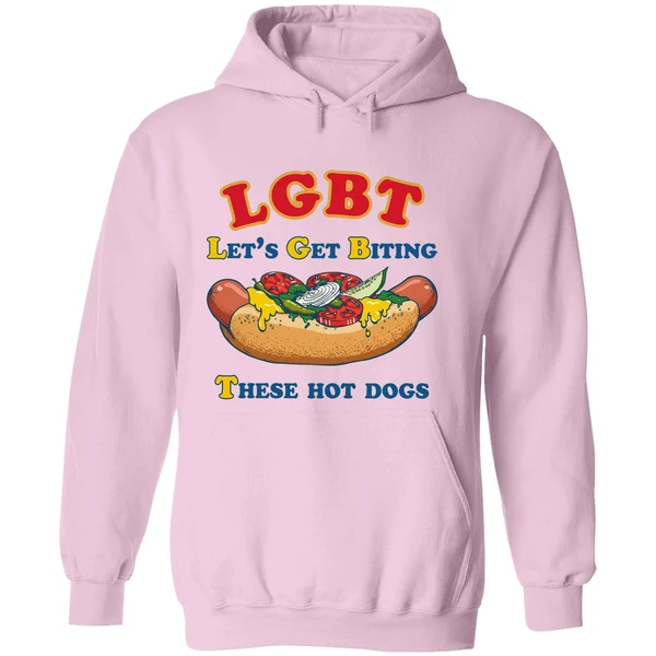 Lgbt Lets Get Biting These Hot Dogs Hoodie - Image 5