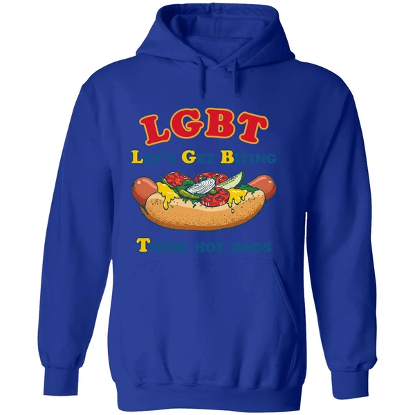 Lgbt Lets Get Biting These Hot Dogs Hoodie - Image 7