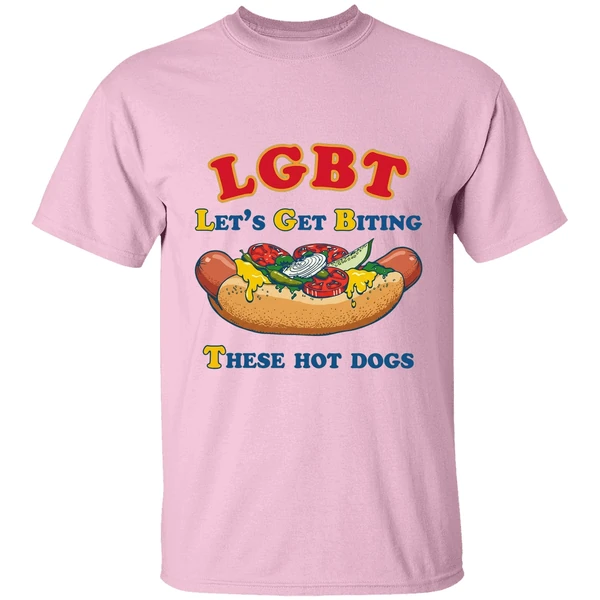 Lgbt Lets Get Biting These Hot Dogs Shirt - Image 2