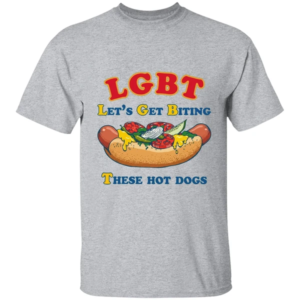 Lgbt Lets Get Biting These Hot Dogs Shirt - Image 6