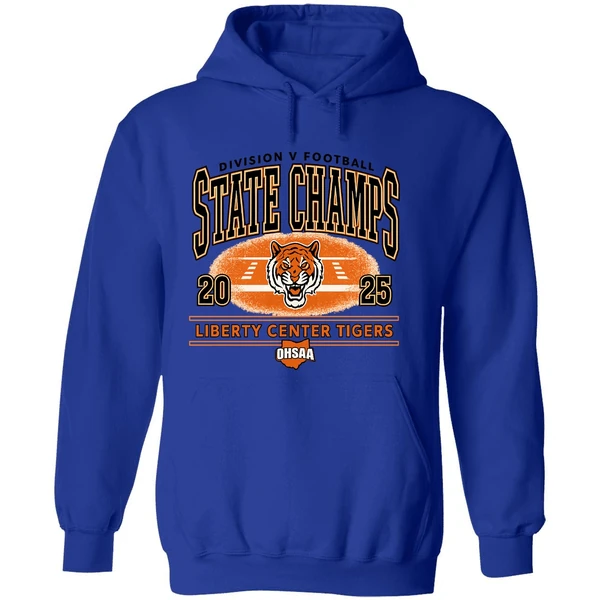 Liberty Center Tigers 2025 Ohsaa Football D5 State Champions Hoodie - Image 7