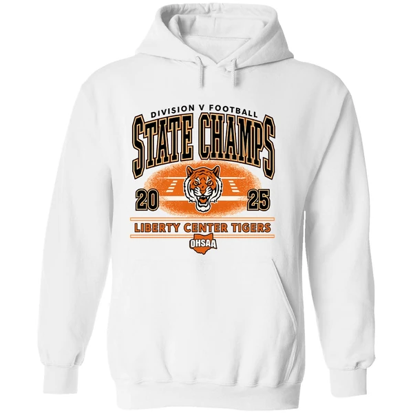 Liberty Center Tigers 2025 Ohsaa Football D5 State Champions Hoodie - Image 8