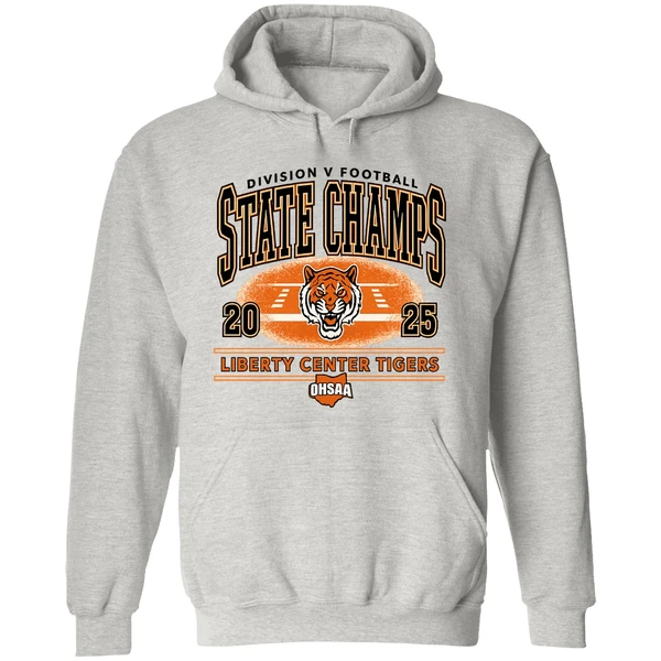 Liberty Center Tigers 2025 Ohsaa Football D5 State Champions Hoodie - Image 9