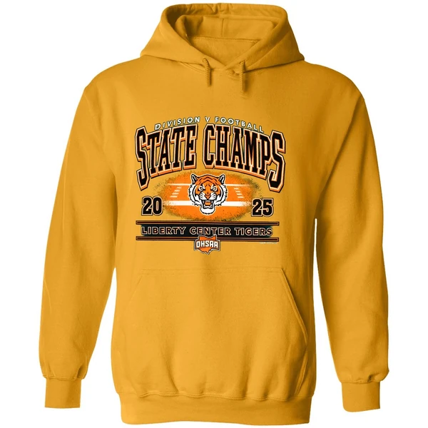 Liberty Center Tigers 2025 Ohsaa Football Division 5 State Champions Hoodie