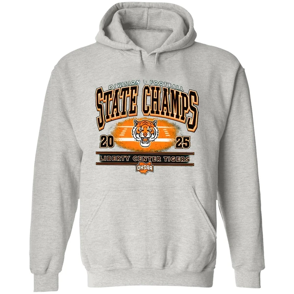Liberty Center Tigers 2025 Ohsaa Football Division 5 State Champions Hoodie - Image 9