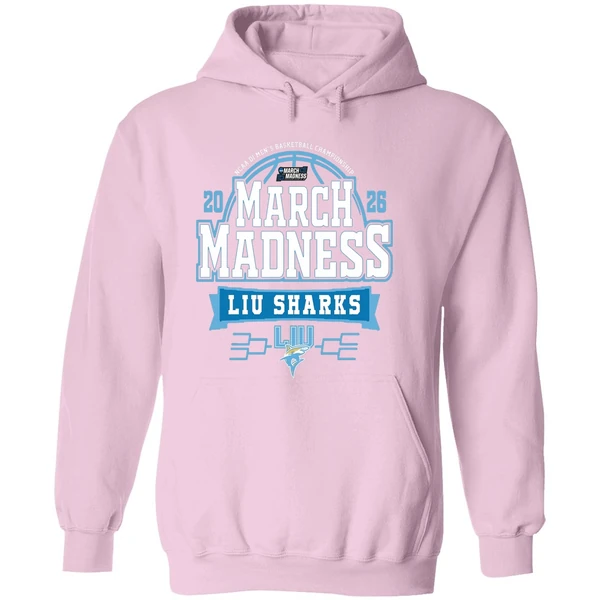 Liu Sharks Mens Basketball March Madness Bound Hoodie - Image 5