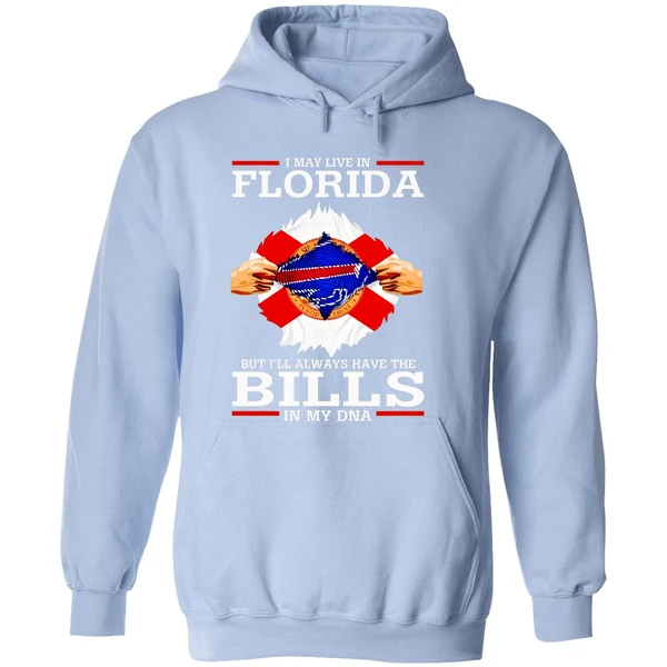 Live In Florida But Ill Always Have The Buffalo Bills In My Dna Hoodie - Image 4