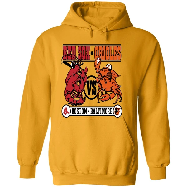 Lobster Boston Red Sox Vs Crab Baltimore Orioles Baseball Hoodie